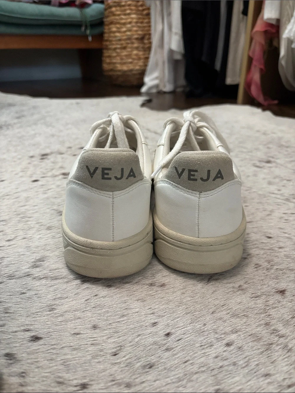 White & Cream Veja Sneakers